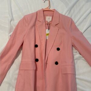 Blush Pink Blazer with Black Buttons NWT